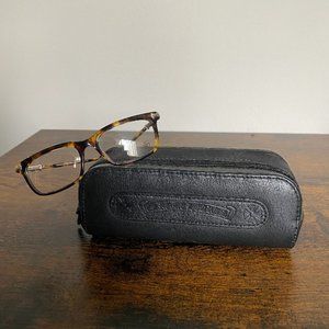 Chrome Hearts 'Fun Hatch' Unisex Blonde Tortoise Rectangular Glasses (Size:52mm)